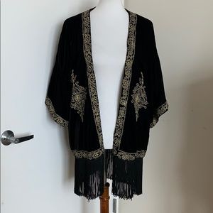 Zara Boho Velvet Kimono